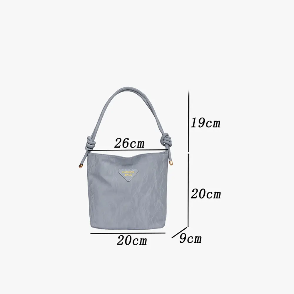 Women's Bag New Style Fashion Simple Solid Color Texture Artistic Style Casual Versatile Shoulder Bag Women's Bag New Style Fashion Simple Solid Color Texture Artistic Style Casual Versatile Shoulder Bag