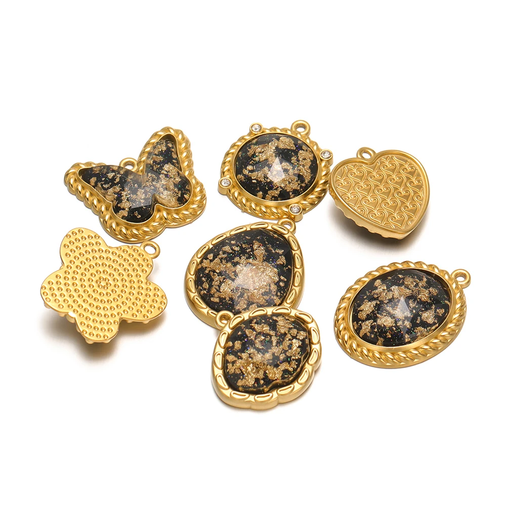 4pcs Stainless Steel Exquisite Heart Butterfly Pendants Gemstone Charms for DIY Handmade Necklace Bracelet Jewelry Accessories
4pcs Stainless Steel Exquisite Heart Butterfly Pendants Gemstone Charms for DIY Handmade Necklace Bracelet Jewelry Accessories