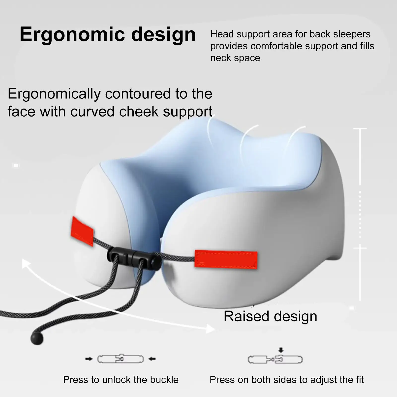 Travel Neck Pillow Memory Foam U-shaped Pillow Snail Style Travel Neck Support Portable Adjustable Soft Noon Break Sleep Pillows
Travel Neck Pillow Memory Foam U-shaped Pillow Snail Style Travel Neck Support Portable Adjustable Soft Noon Break Sleep Pillows