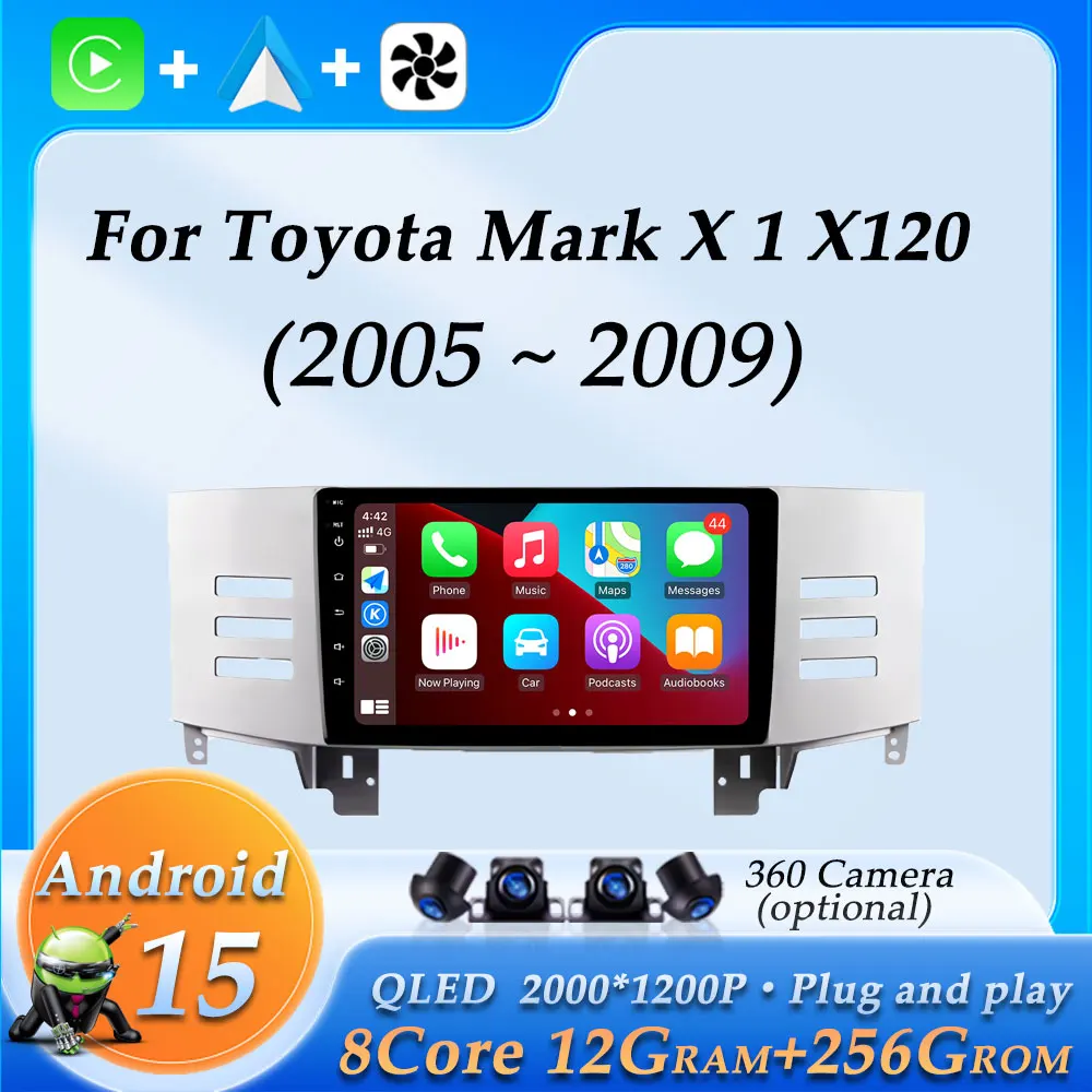 Car Radio Video Multimedia Audio Player for Toyota Mark X 1 X120 2005 - 2009 Wireless CarPlay Bluetooth GPS Navi DSP Stereo WiFi
Car Radio Video Multimedia Audio Player for Toyota Mark X 1 X120 2005 - 2009 Wireless CarPlay Bluetooth GPS Navi DSP Stereo WiFi