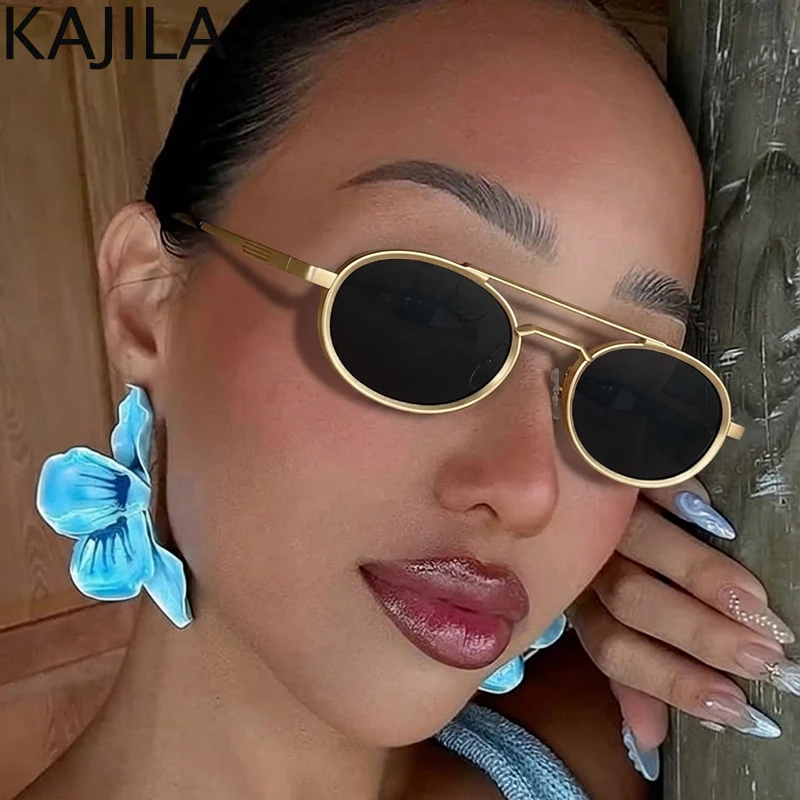 Small Oval Metal Frame Steampunk Sunglasses Women 2025 Luxury Brand Retro Double Beam Shades Vintage Punk Eyewear For Ladies
Small Oval Metal Frame Steampunk Sunglasses Women 2025 Luxury Brand Retro Double Beam Shades Vintage Punk Eyewear For Ladies