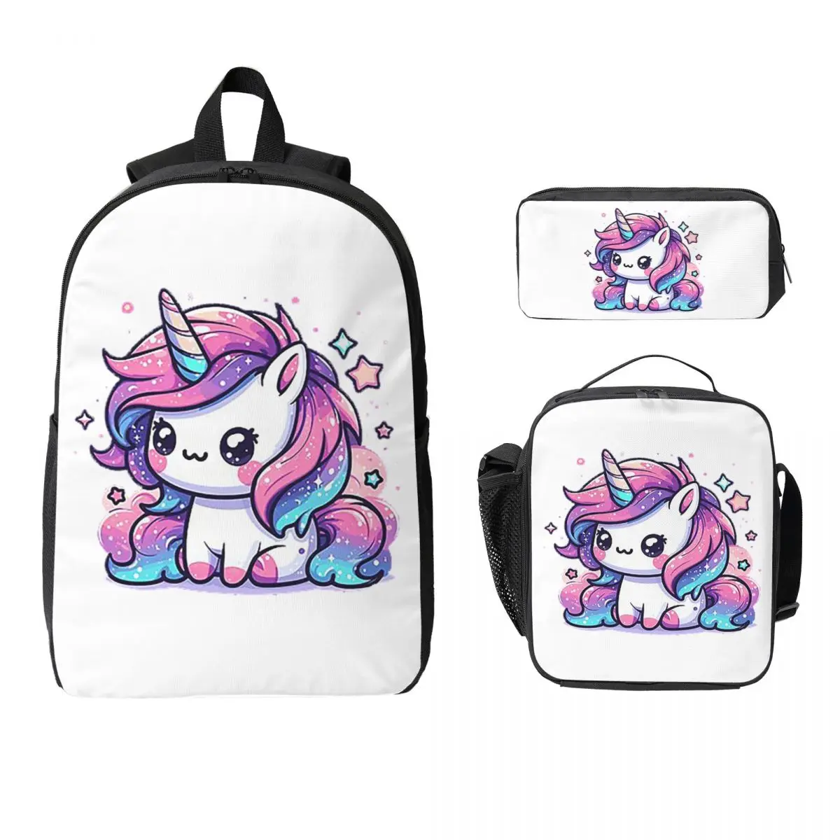 Sparkle Unicorn Magic Backpack Student BookBag School Bag Computer Shoulder Bags 3ps Insulated Lunch Bag Pencil Case
Sparkle Unicorn Magic Backpack Student BookBag School Bag Computer Shoulder Bags 3ps Insulated Lunch Bag Pencil Case