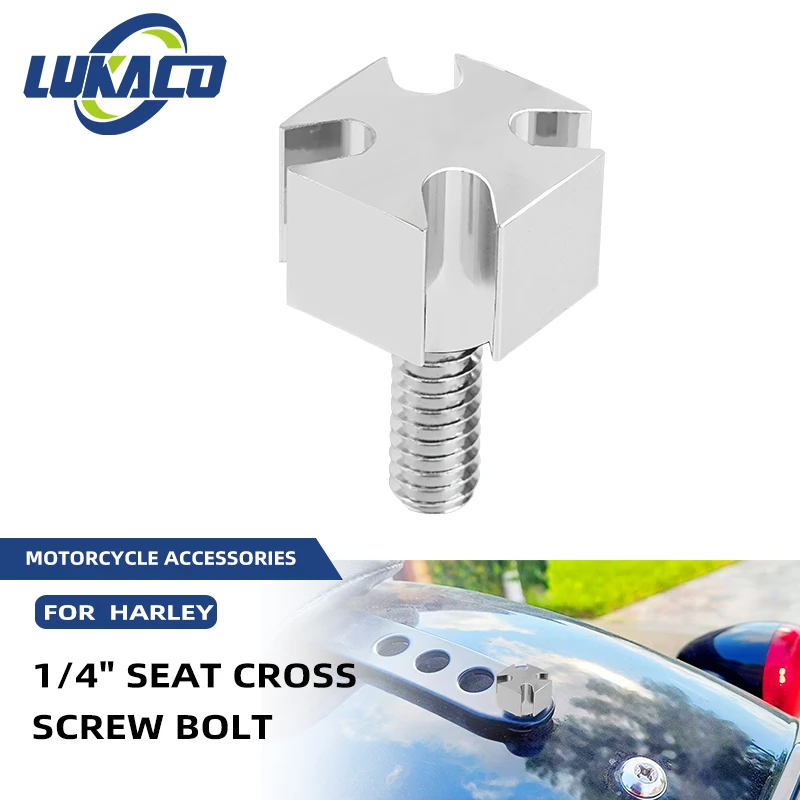 Motorcycle Chrome 1/4" Seat Cross Screw Bolt For Harley Sportster Softail Dyna Wide Glide Roadking Streetbob Street Bob
Motorcycle Chrome 1/4" Seat Cross Screw Bolt For Harley Sportster Softail Dyna Wide Glide Roadking Streetbob Street Bob