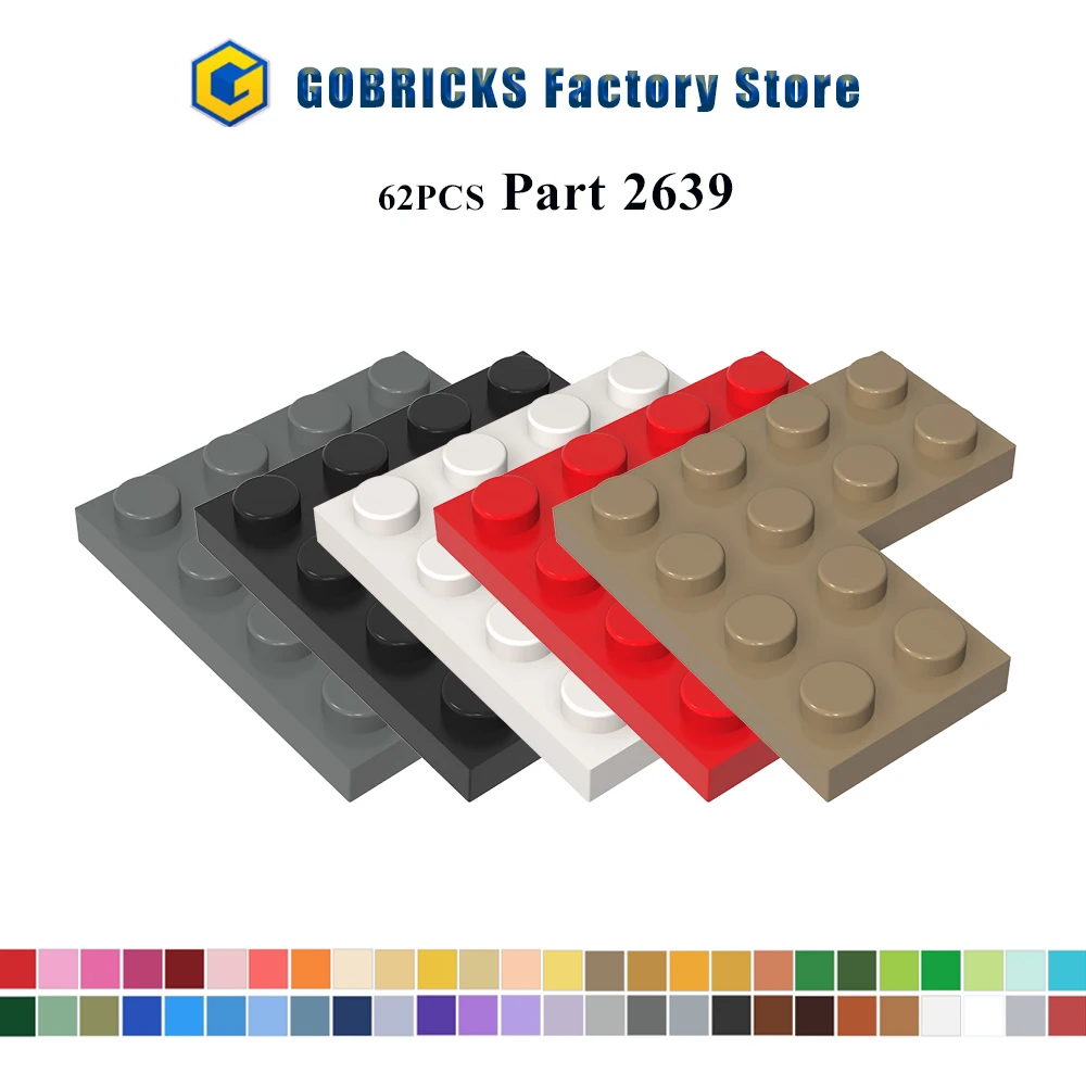 Gobricks 2639 62pcs Bulk Parts Plate 4x4 Corner Piecing Bricks Building blocks DIY Toys Model Black Gray Red White Color Set Moc
Gobricks 2639 62pcs Bulk Parts Plate 4x4 Corner Piecing Bricks Building blocks DIY Toys Model Black Gray Red White Color Set Moc