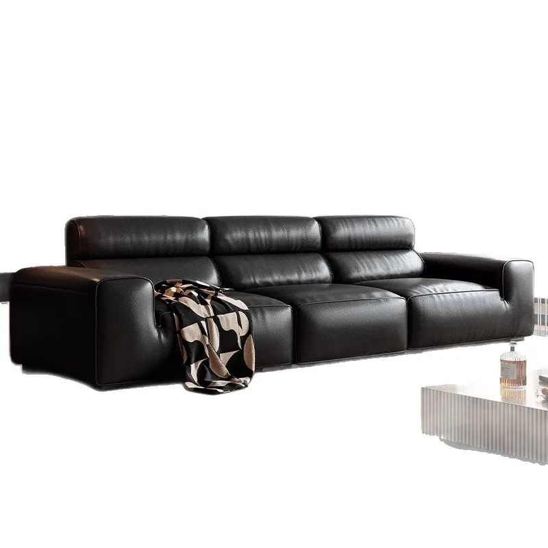 High back big black cow sofa when adding Italian minimalist living room top layer cowhide black leather sofa
High back big black cow sofa when adding Italian minimalist living room top layer cowhide black leather sofa