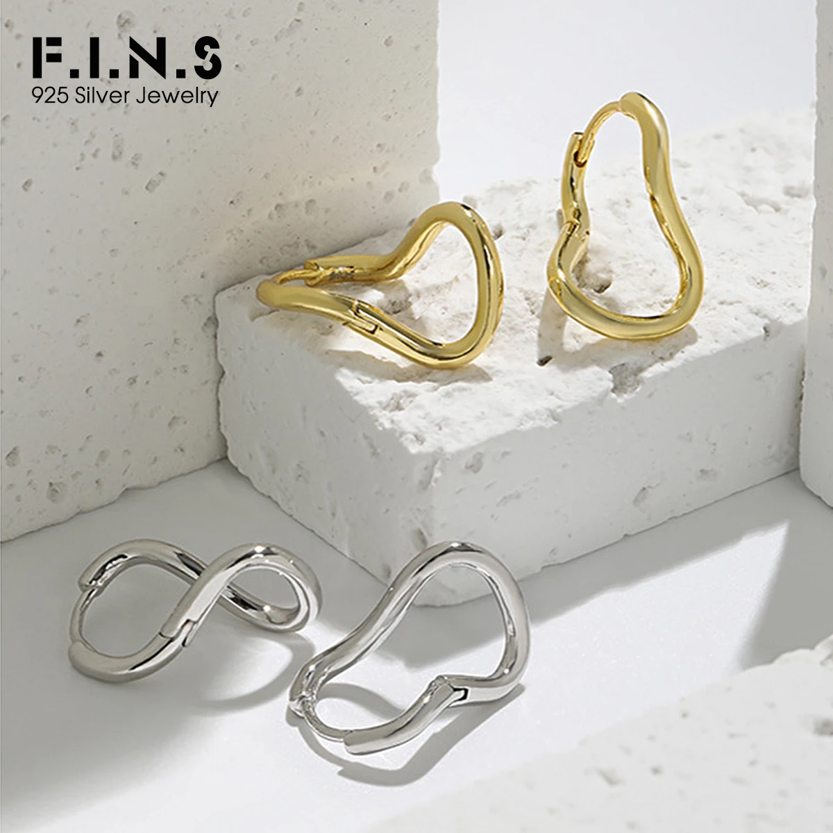 Серьги F.I.N.S из стерлингового серебра 925 пробы с неравномерными линиями, гладкая фигура, 8, пирсинг-гвоздик для ушей, минималистичные изящные ювелирные изделия, антиаллергенные
Серьги F.I.N.S из стерлингового серебра 925 пробы с неравномерными линиями, гладкая фигура, 8, пирсинг-гвоздик для ушей, минималистичные изящные ювелирные изделия, антиаллергенные
