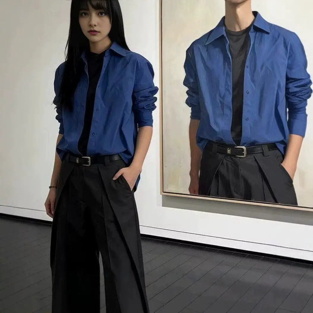 Klein Blue Korean Style Men's Shirt Long Sleeve Layering Inner Wear Neutral Style Spring Fashion City Walk PU Leather Shirt
Klein Blue Korean Style Men's Shirt Long Sleeve Layering Inner Wear Neutral Style Spring Fashion City Walk PU Leather Shirt