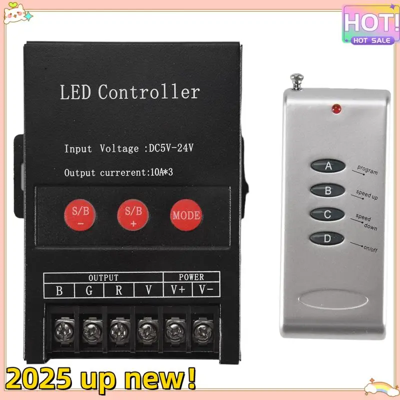 Delicate Texture-30A Led Controller IR Remote Big Power 360W BT Controller For RGB Strip Light DC5-24V
Delicate Texture-30A Led Controller IR Remote Big Power 360W BT Controller For RGB Strip Light DC5-24V