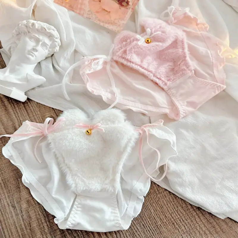 Hot Sale Cute Lace Up Women's Underwear Cat Ear Bell Plush Female Panties Sexy Wrap Buttocks Girls Briefs Sensual Lingerie
Hot Sale Cute Lace Up Women's Underwear Cat Ear Bell Plush Female Panties Sexy Wrap Buttocks Girls Briefs Sensual Lingerie