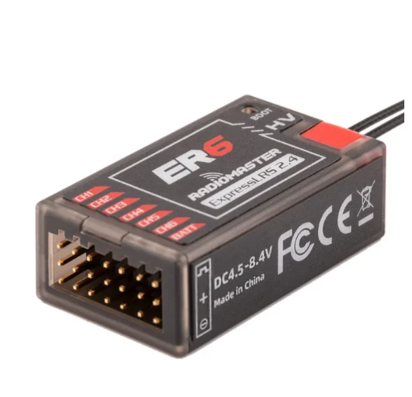 Radiomaster ER6 2.4GHz ELRS PWM Receiver ExpressLRS System for FPV Drone Parts Small Aircraft Ship Car Models
Radiomaster ER6 2.4GHz ELRS PWM Receiver ExpressLRS System for FPV Drone Parts Small Aircraft Ship Car Models