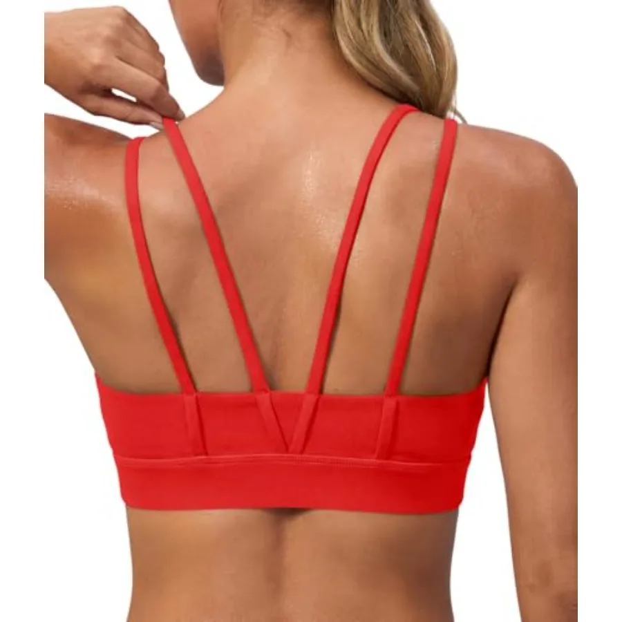 Aoysky Sports Bras for Women Buttery Soft Strappy Padded Sports Bra Double Spaghetti Straps Wireless Yoga Workout Crop Tops
Aoysky Sports Bras for Women Buttery Soft Strappy Padded Sports Bra Double Spaghetti Straps Wireless Yoga Workout Crop Tops