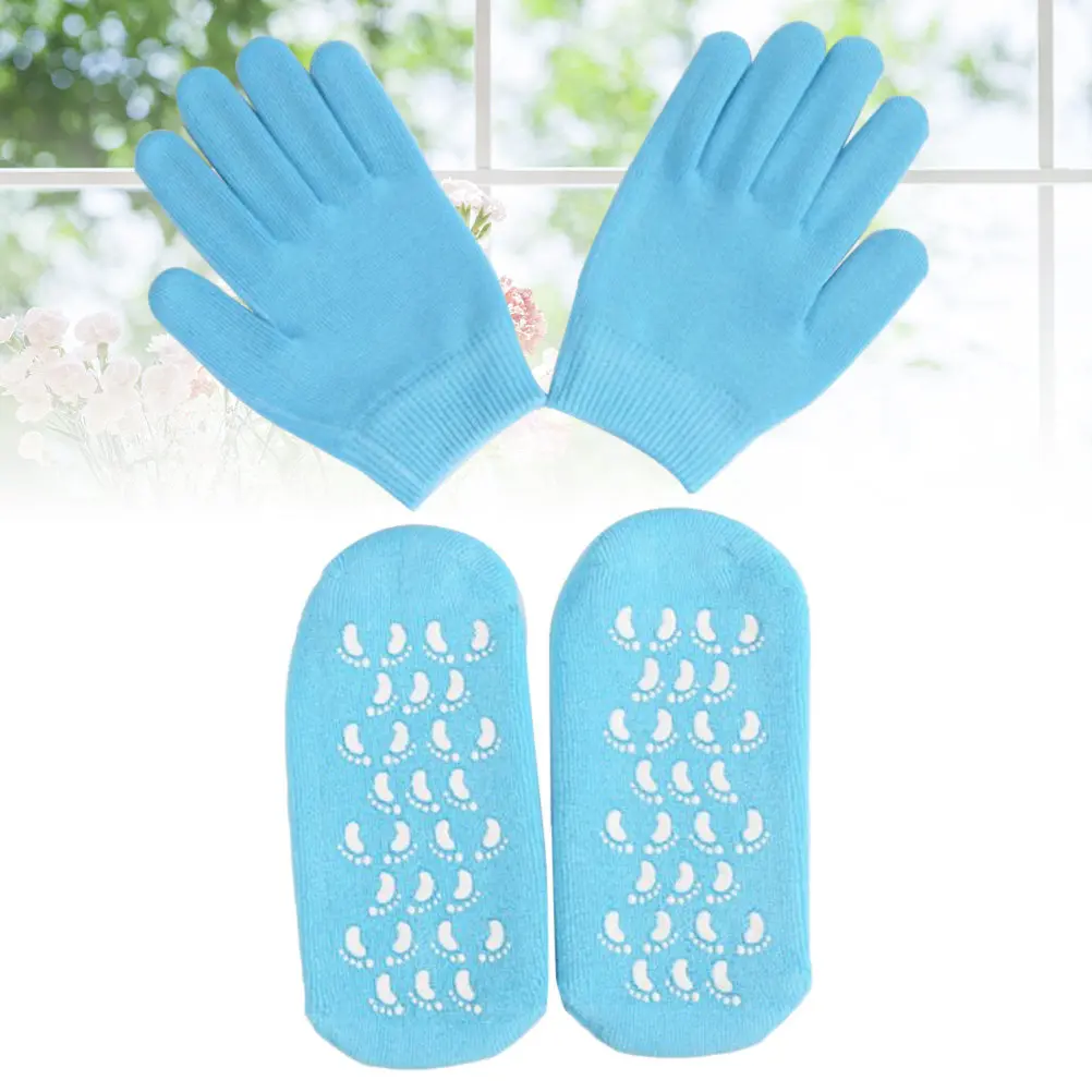 Gel Moisturizing Spa Socks for Hands and Feet with Jojoba Olive Grape Oils Soothe Soften Dry Cracked Skin Daily Care
Gel Moisturizing Spa Socks for Hands and Feet with Jojoba Olive Grape Oils Soothe Soften Dry Cracked Skin Daily Care