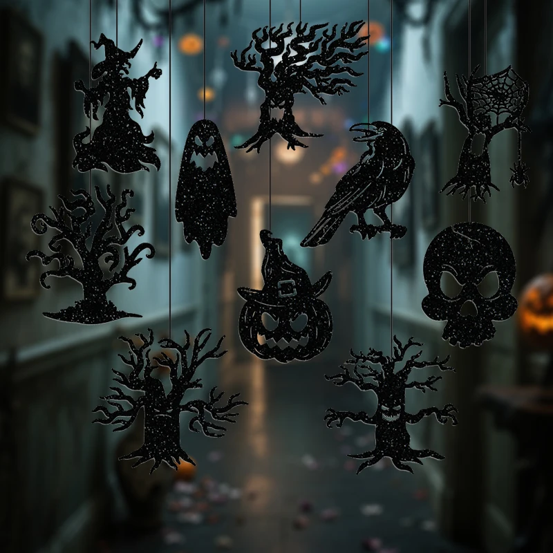 10pcs/set Halloween Hanging Banner Garland Scary Spider Witch Ghost Bat Pendant Ornament Happy Halloween Party Home Decorations
10pcs/set Halloween Hanging Banner Garland Scary Spider Witch Ghost Bat Pendant Ornament Happy Halloween Party Home Decorations