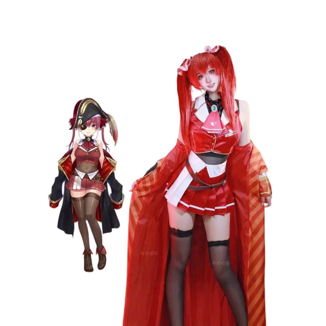 Virtual Houshou Marine Cosplay Costume VTuber Hololive Captain Coat Red Skirt Hat Wig Woman Sexy Carnival Party Suit
Virtual Houshou Marine Cosplay Costume VTuber Hololive Captain Coat Red Skirt Hat Wig Woman Sexy Carnival Party Suit