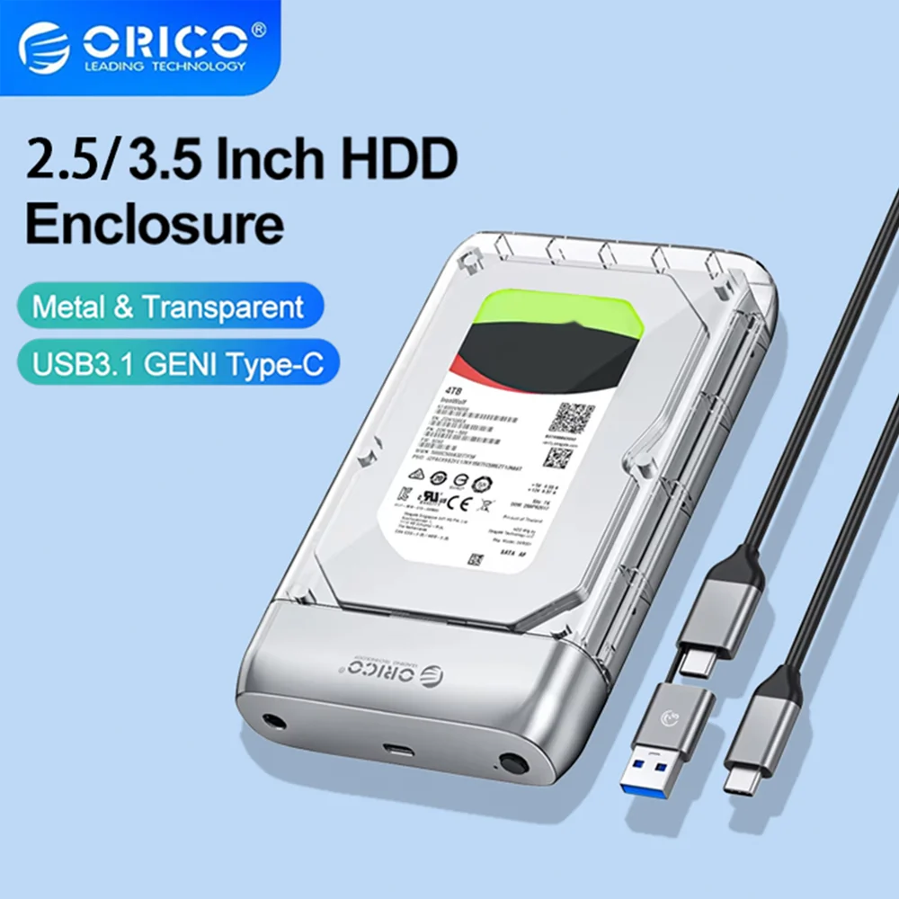 orico 2.5/3.5 Inch HDD Enclosure SATA to USB 3.1 Type-C Adapter for 2.5 3.5 SSD Disk Case HDD Box Hard Drive Case Dock Station
orico 2.5/3.5 Inch HDD Enclosure SATA to USB 3.1 Type-C Adapter for 2.5 3.5 SSD Disk Case HDD Box Hard Drive Case Dock Station