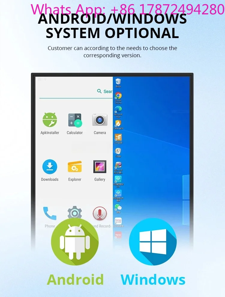 65-85 Inch 4K UHD Android Touch LCD Digital Signage Advertising Kiosk
65-85 Inch 4K UHD Android Touch LCD Digital Signage Advertising Kiosk
