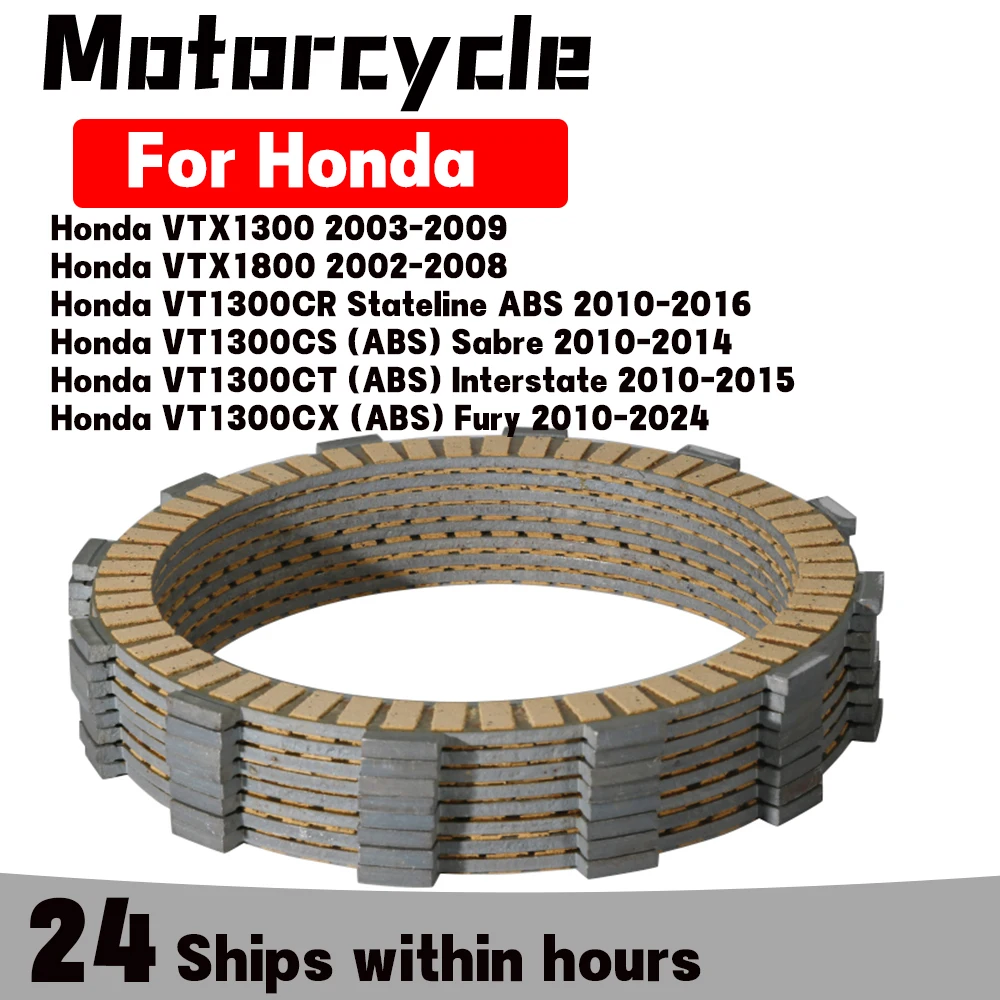 Motorcycle Clutch Friction Disc Kit for Honda VTX1300 VTX1800 VT1300CR VT1300CS VT1300CT VT1300CX 22201-MCA-000 22203-MCA-000
Motorcycle Clutch Friction Disc Kit for Honda VTX1300 VTX1800 VT1300CR VT1300CS VT1300CT VT1300CX 22201-MCA-000 22203-MCA-000