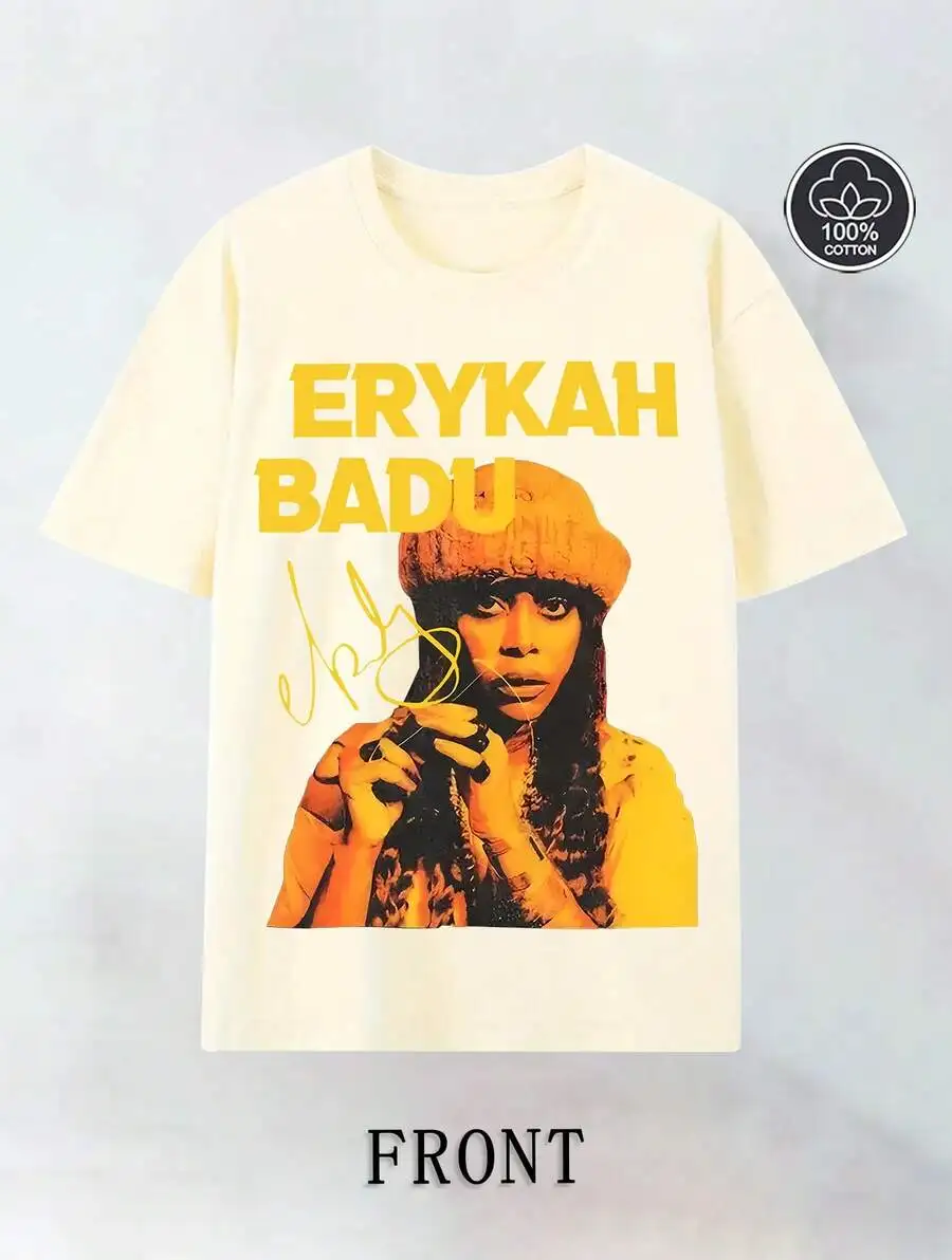 Erykah Badu Character Print T-Shirt Retro Soul Singer Street Style Cotton Tee
Erykah Badu Character Print T-Shirt Retro Soul Singer Street Style Cotton Tee