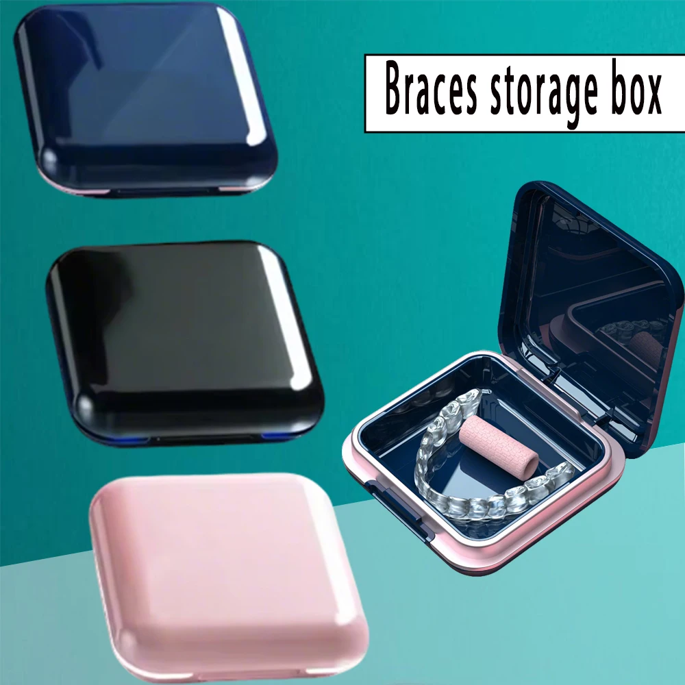 Portable Retainer Case Solid Blue for Orthodontic Aligners Invisible Braces with Mirror Lid Removal Tool and Hinge Design
Portable Retainer Case Solid Blue for Orthodontic Aligners Invisible Braces with Mirror Lid Removal Tool and Hinge Design