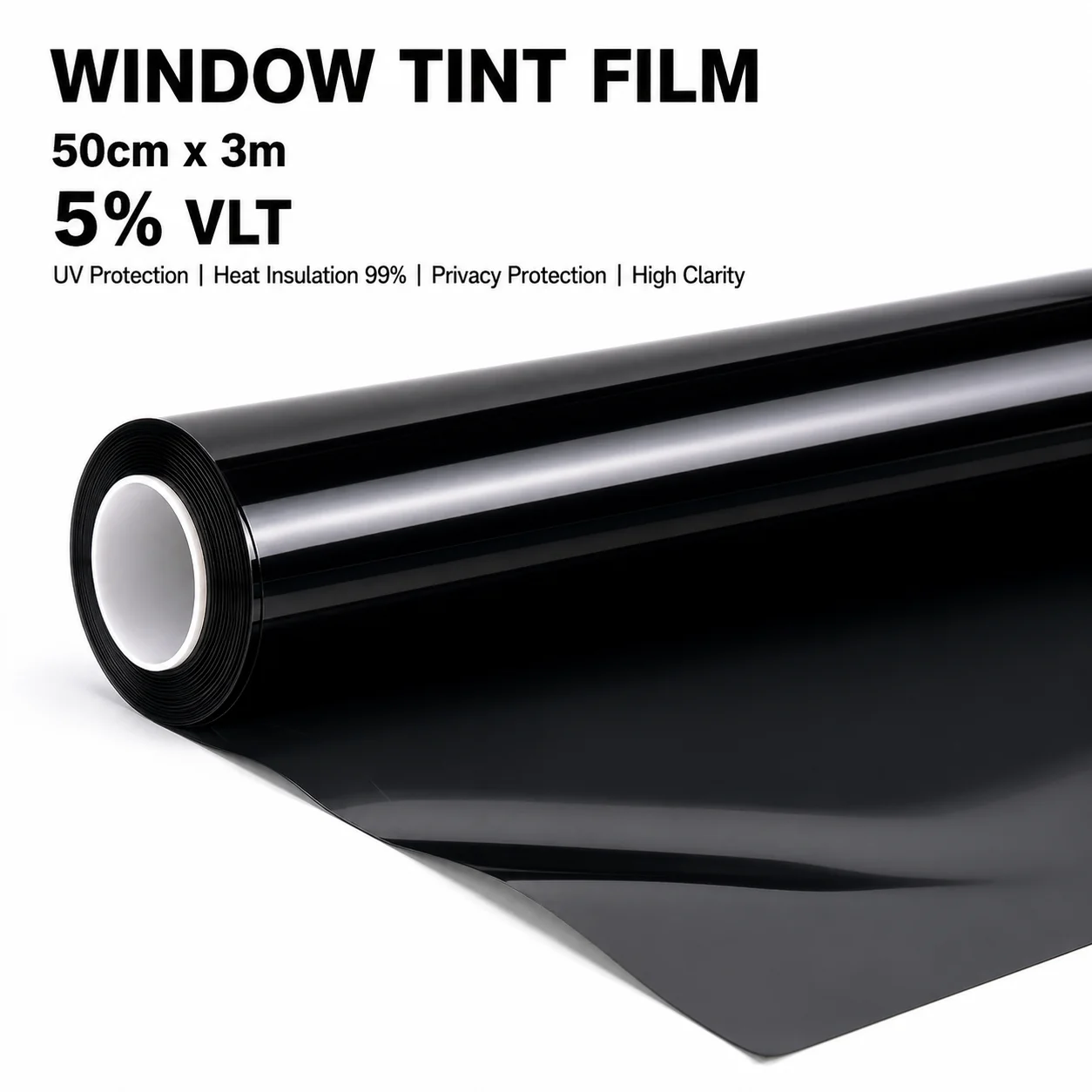 Car Window Tint Film Roll 50cmX300cm 5% VLT Darkest Smoke Car Glass Sun Shade Anti Glare Shield Auto DIY Black Nano Free Van SUV
Car Window Tint Film Roll 50cmX300cm 5% VLT Darkest Smoke Car Glass Sun Shade Anti Glare Shield Auto DIY Black Nano Free Van SUV