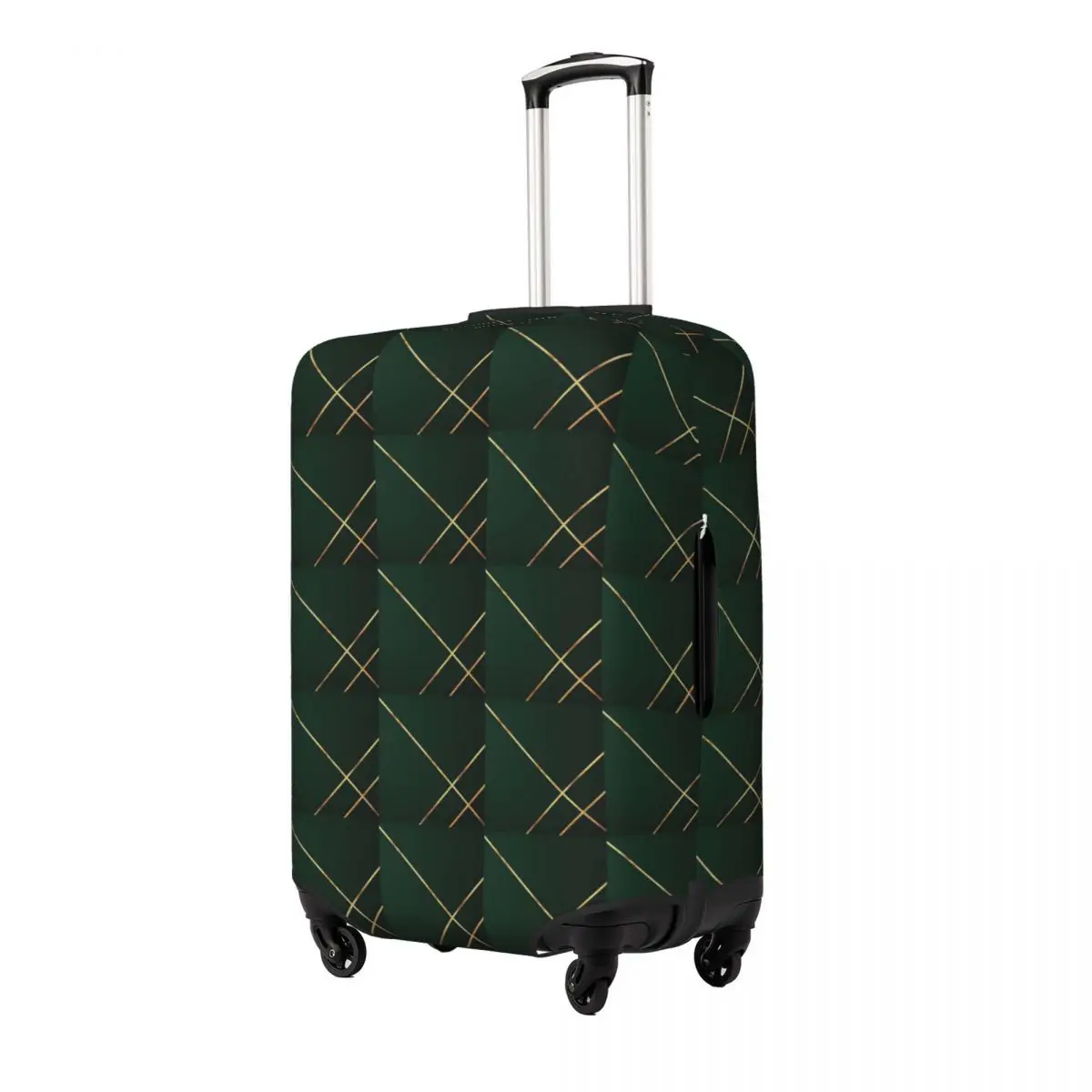 Minimalist Dark Green And Gold Lin Suitcase Cover Protection Elastic Trip Luggage Protector Covers for 18-32 Inch 
Minimalist Dark Green And Gold Lin Suitcase Cover Protection Elastic Trip Luggage Protector Covers for 18-32 Inch
