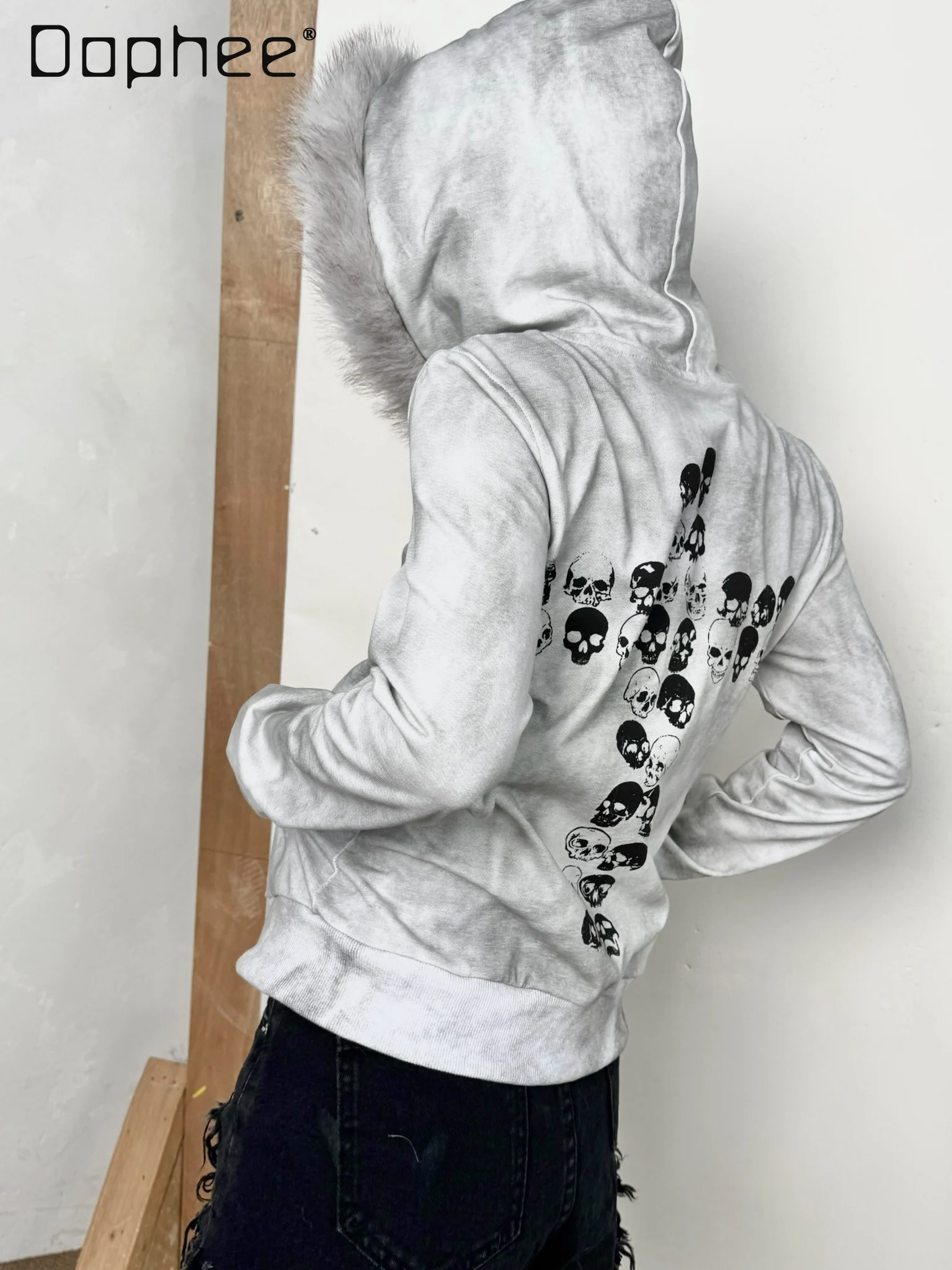 Harajuku Style Gothic Retro Fake Two-Piece Hooded Sweatshirt Fur Collar Patchwork Subculture Print Slim Fit Zip Up Hoodie Women
Harajuku Style Gothic Retro Fake Two-Piece Hooded Sweatshirt Fur Collar Patchwork Subculture Print Slim Fit Zip Up Hoodie Women