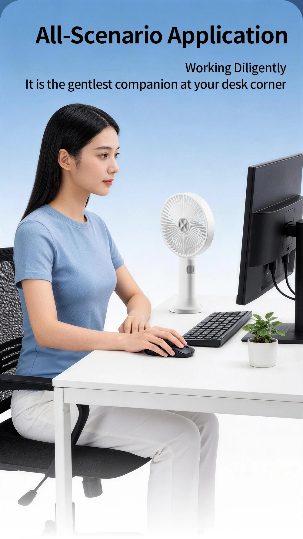 6-inch Handheld Mini Fan, Portable Mini Electric Fan with 4-Speed Settings, Office Desk Folding Fan
6-inch Handheld Mini Fan, Portable Mini Electric Fan with 4-Speed Settings, Office Desk Folding Fan