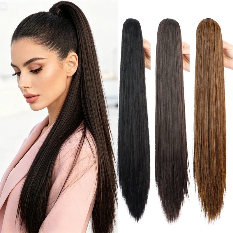 24Inch Synthetic Long Straight Ponytail Hair Extensions For Women Claw in Ponytail Hairpiece Girl Daily Party Use
24Inch Synthetic Long Straight Ponytail Hair Extensions For Women Claw in Ponytail Hairpiece Girl Daily Party Use