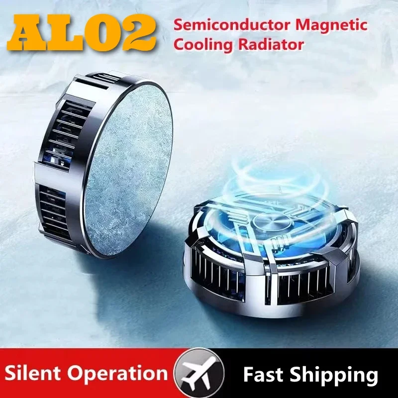 AL02 NEW Universal Mobile Phone Semiconductor Magnetic Cooling Fan Radiator Cool Heat Sink for IPhone Android PUBG Game Cooler
AL02 NEW Universal Mobile Phone Semiconductor Magnetic Cooling Fan Radiator Cool Heat Sink for IPhone Android PUBG Game Cooler