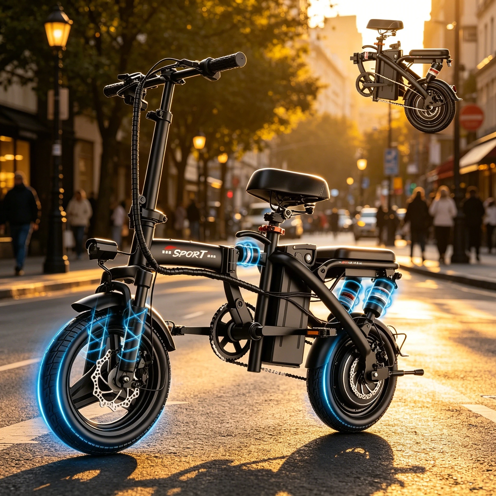 Portable 14 Inch Folding Ebike for Adults Teens 22 to 25MPH 30 to 45 Miles Range Commuter Mini Electric Bike
Portable 14 Inch Folding Ebike for Adults Teens 22 to 25MPH 30 to 45 Miles Range Commuter Mini Electric Bike
