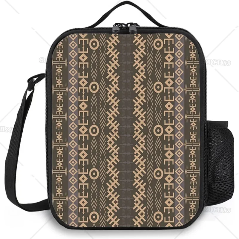 African Traditional Pattern Geometric Reusable Cooler Lunch Bags for Women Men Leakproof Insulated Lunch Box for Work,Picnic
African Traditional Pattern Geometric Reusable Cooler Lunch Bags for Women Men Leakproof Insulated Lunch Box for Work,Picnic