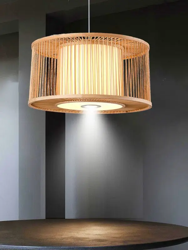 New Chinese restaurant chandelier Hotel dining room special lights Hotel booth bambus-woven lamps with spotlights
New Chinese restaurant chandelier Hotel dining room special lights Hotel booth bambus-woven lamps with spotlights