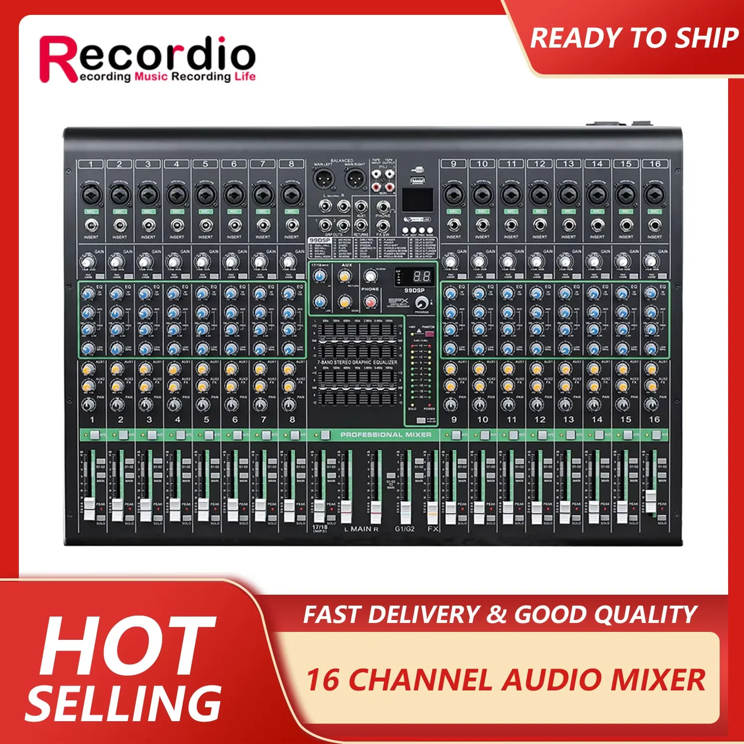 GAX-XS16 Professional 16 Channel blueteeth Digital Mixer DJ Music Karaoke Audio Mixing Console Stereo USB Mixer
GAX-XS16 Professional 16 Channel blueteeth Digital Mixer DJ Music Karaoke Audio Mixing Console Stereo USB Mixer