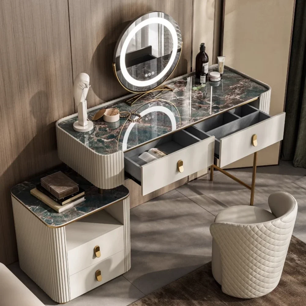 Dresser Makeup Vanity Girl Storage Luxury Floor Vanity Makeup Desk Dressing Table Minimalist Design Home Furniture Accessories
Dresser Makeup Vanity Girl Storage Luxury Floor Vanity Makeup Desk Dressing Table Minimalist Design Home Furniture Accessories