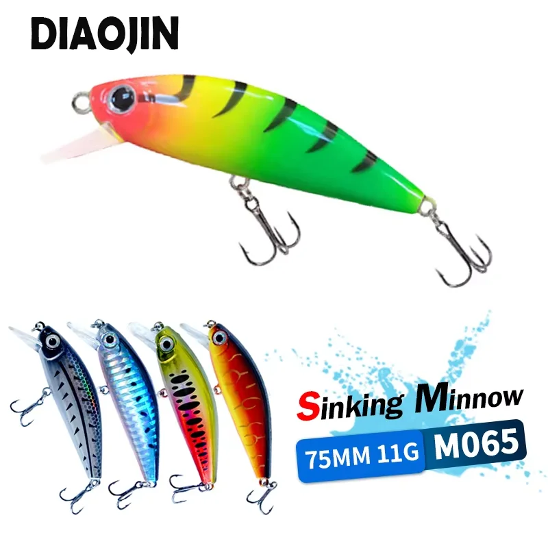 11g 75mm Japan Slow Sinking Minnow Fishing Lures Pesca Wobbler Artificial Bait for Freshwater Trout Bass Swimbait Fish Equipment
11g 75mm Japan Slow Sinking Minnow Fishing Lures Pesca Wobbler Artificial Bait for Freshwater Trout Bass Swimbait Fish Equipment