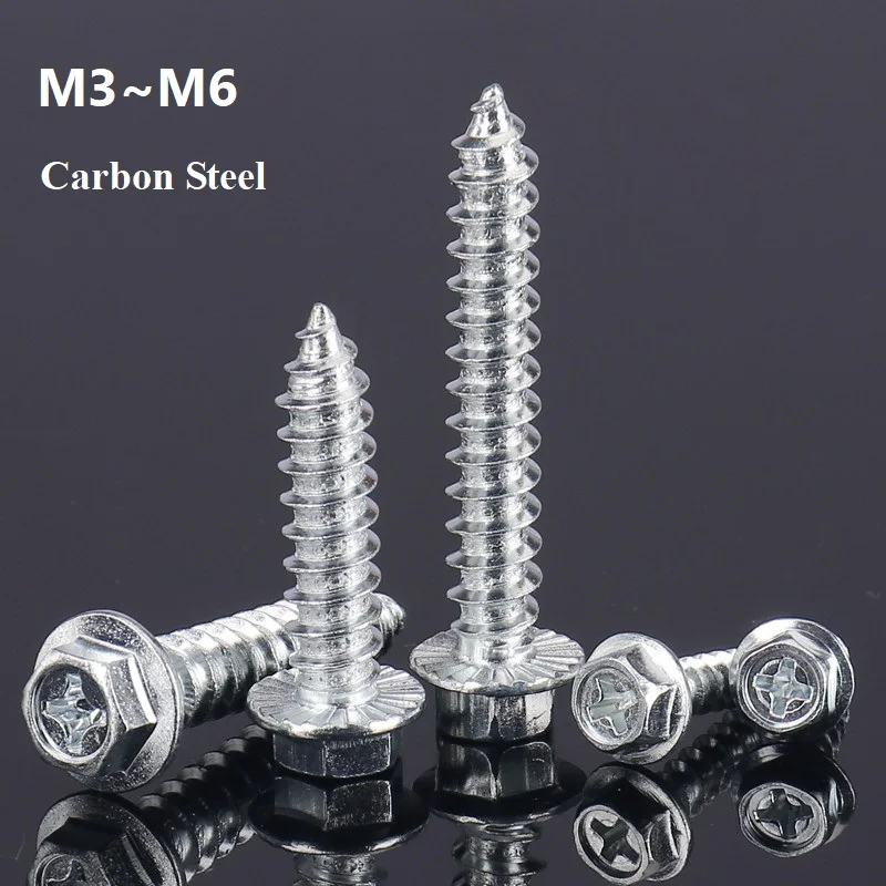 Galvanized M3 M4 M5 M6 Cross Hexagon Head Flange Self Tapping Screws Carbon Steel
Galvanized M3 M4 M5 M6 Cross Hexagon Head Flange Self Tapping Screws Carbon Steel