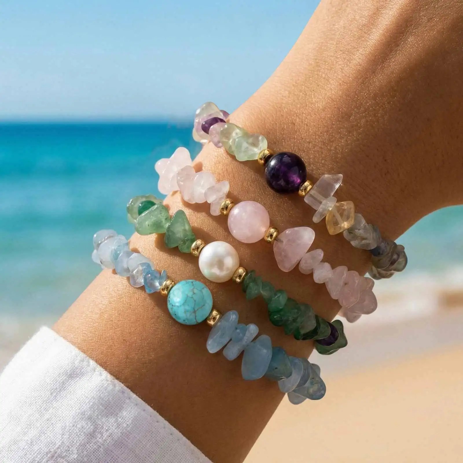 Natural Stone Irregular Gravel Bracelet Women Stainless Steel Amethyst Rose Quartz Bead Bracelet Bohe Healing Crystal Jewelry
Natural Stone Irregular Gravel Bracelet Women Stainless Steel Amethyst Rose Quartz Bead Bracelet Bohe Healing Crystal Jewelry
