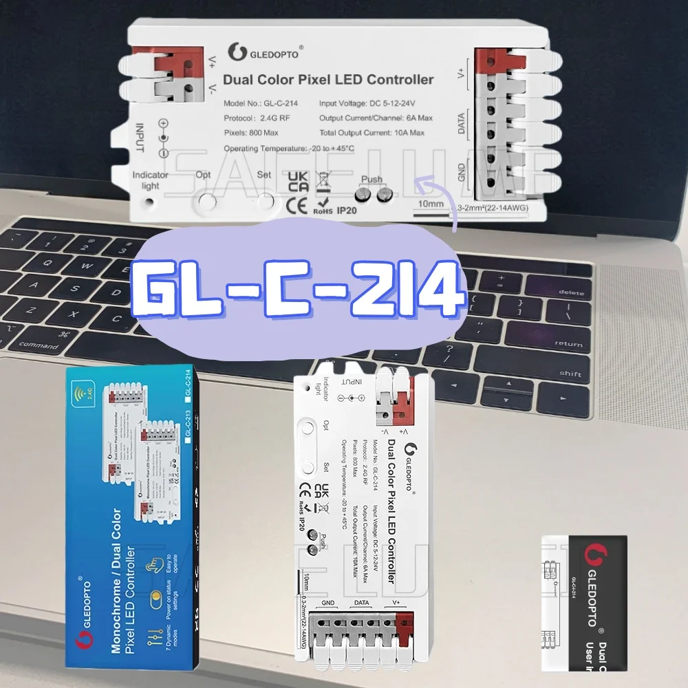 WWCW CCT Dimmer GL-C-214 GLEDOPTO RF Pixel LED Controller Dual Color White Light Dynamic Wago Connect Port Horse Racing Lighting
WWCW CCT Dimmer GL-C-214 GLEDOPTO RF Pixel LED Controller Dual Color White Light Dynamic Wago Connect Port Horse Racing Lighting