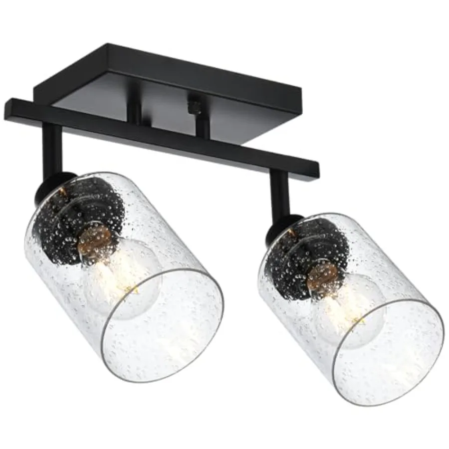2-Light Black Track Lighting Kit Ceiling Mount Kitchen Track Lighting Fixtures Bathroom Ceiling Tracking Vanity Light with Bubb
2-Light Black Track Lighting Kit Ceiling Mount Kitchen Track Lighting Fixtures Bathroom Ceiling Tracking Vanity Light with Bubb