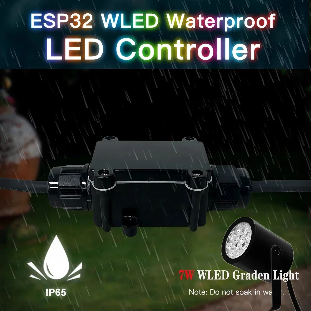 IP65 Waterproof ESP32 WLED LED Controller DC 5-24V 10A Max Segmented Color Control
IP65 Waterproof ESP32 WLED LED Controller DC 5-24V 10A Max Segmented Color Control