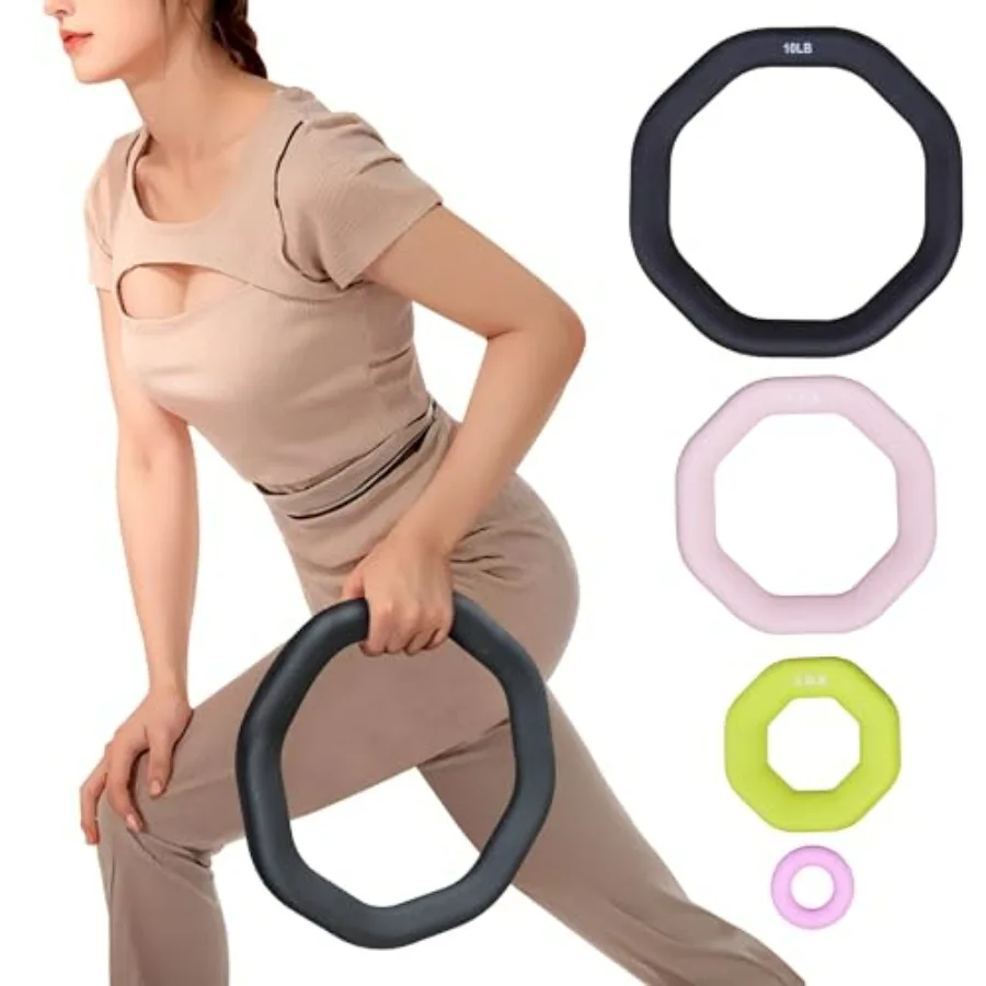 Weight Ring 2-in-1 Kettlebell & Dumbbell, cast iron+PVC coating, Yoga Exercise, Aerobics, Core Training, 4 in a set (0.33LB + 5.
Weight Ring 2-in-1 Kettlebell & Dumbbell, cast iron+PVC coating, Yoga Exercise, Aerobics, Core Training, 4 in a set (0.33LB + 5.