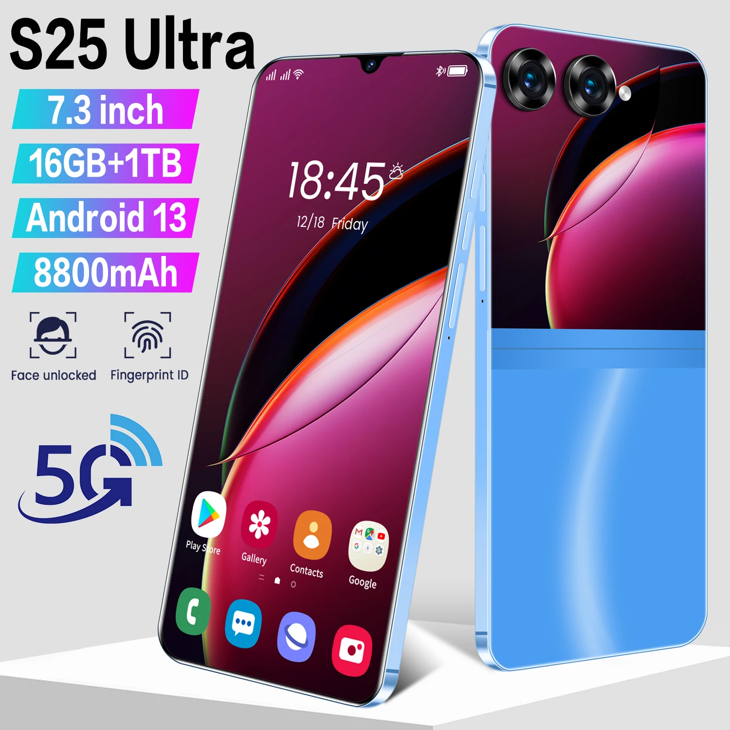 Новый сверхвысококачественный мобильный телефон S25, 7,3 HD, второй экран, смартфон, 5G, Android13, мобильный телефон с двумя SIM-картами, 108 МП, 8800 мАч
Новый сверхвысококачественный мобильный телефон S25, 7,3 HD, второй экран, смартфон, 5G, Android13, мобильный телефон с двумя SIM-картами, 108 МП, 8800 мАч