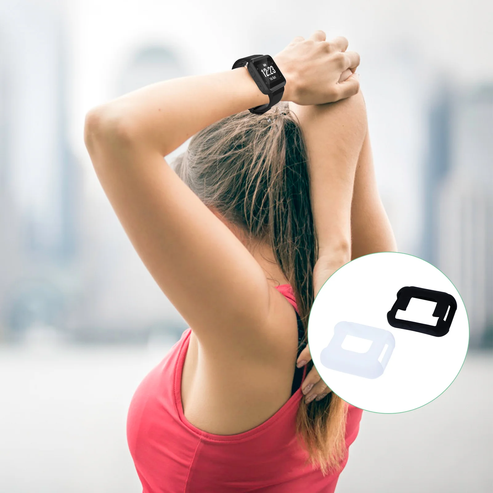 2Pcs Smartwatch Protective Case Durable Silicone Cover Full Edge Accessory Screen Protector Frame
2Pcs Smartwatch Protective Case Durable Silicone Cover Full Edge Accessory Screen Protector Frame