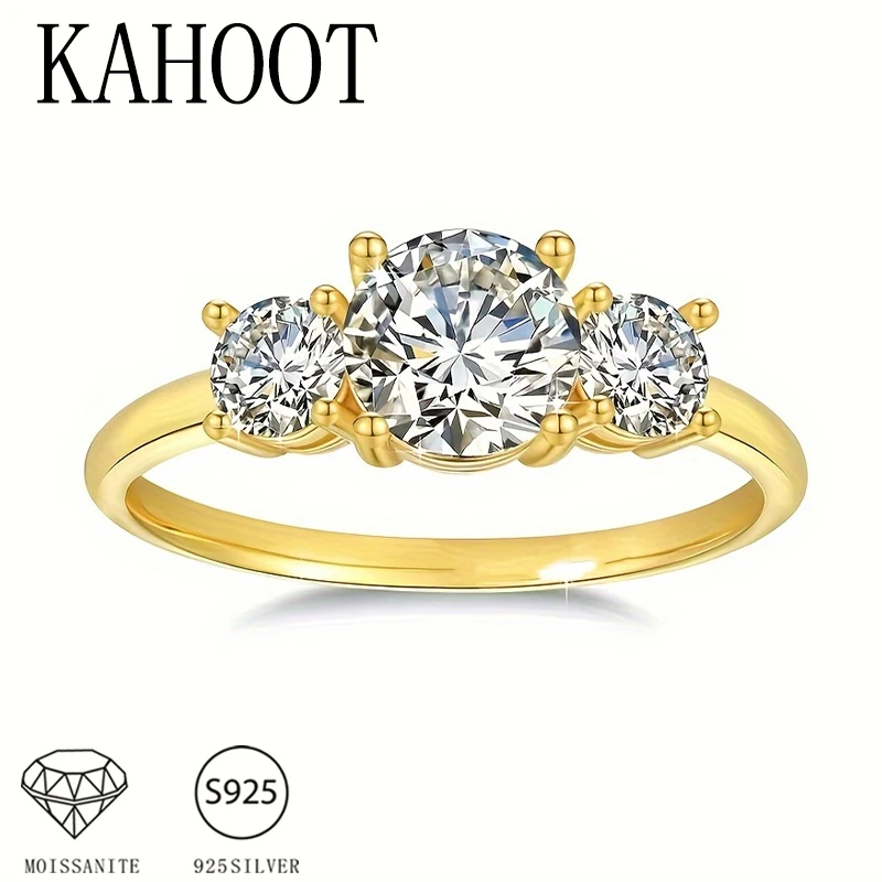 A classic, elegant, and luxurious high-quality ring with three moissanite stones in 925 sterling silver.
A classic, elegant, and luxurious high-quality ring with three moissanite stones in 925 sterling silver.