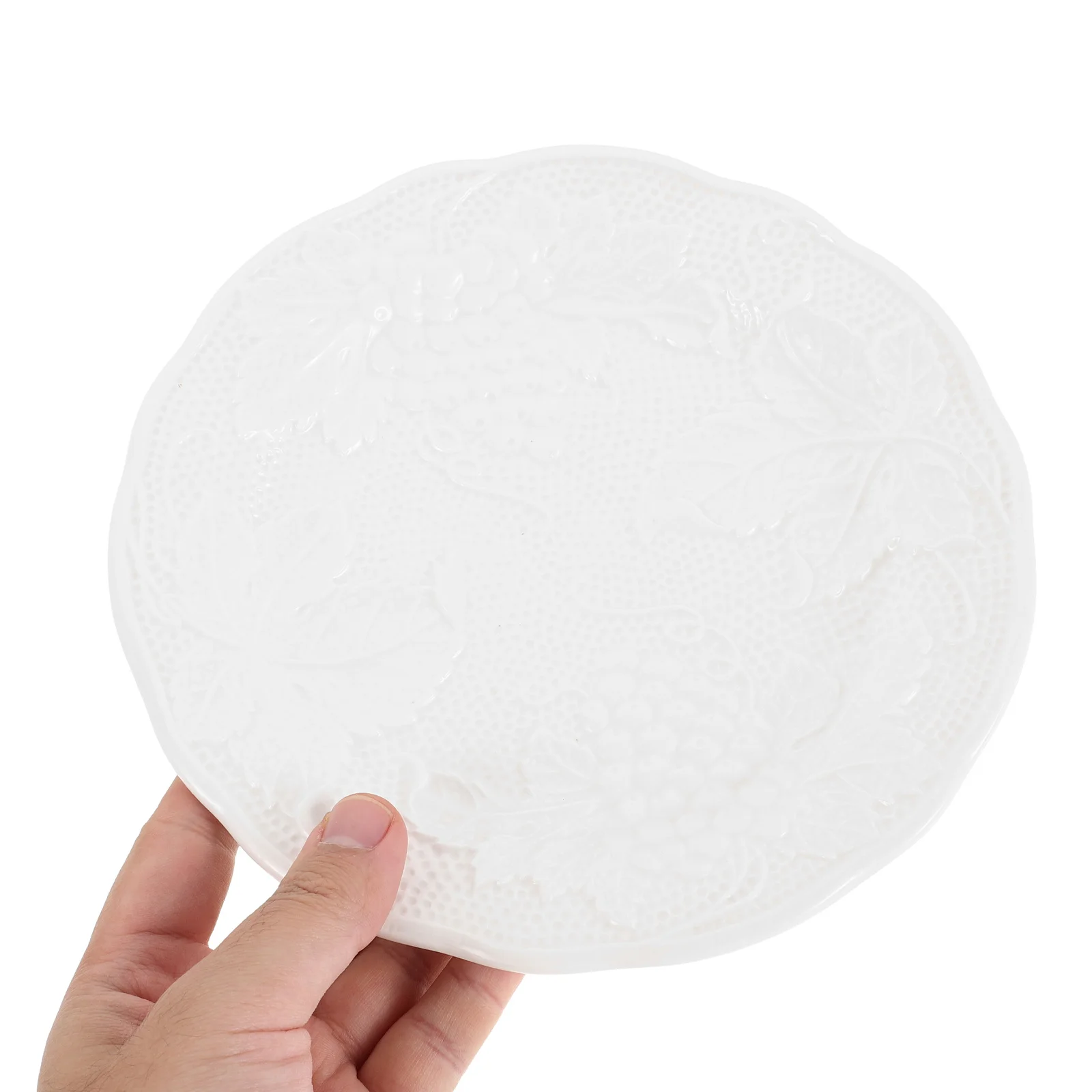 Vintage Ceramic Dinner Plate Elegant White Tableware 7.86 Textured Rim Lace Edge for Wedding Dessert Tea Party Formal Dining
Vintage Ceramic Dinner Plate Elegant White Tableware 7.86 Textured Rim Lace Edge for Wedding Dessert Tea Party Formal Dining