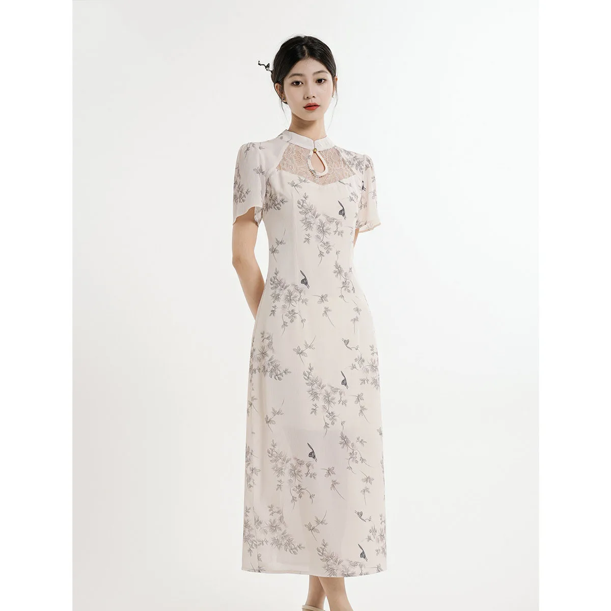 Great looking Beige Lace New Chinese Long Cheongsam Slim-fit Floral Vintage Dress Women Short Sleeve Elegant Qipao S To XXL
Great looking Beige Lace New Chinese Long Cheongsam Slim-fit Floral Vintage Dress Women Short Sleeve Elegant Qipao S To XXL