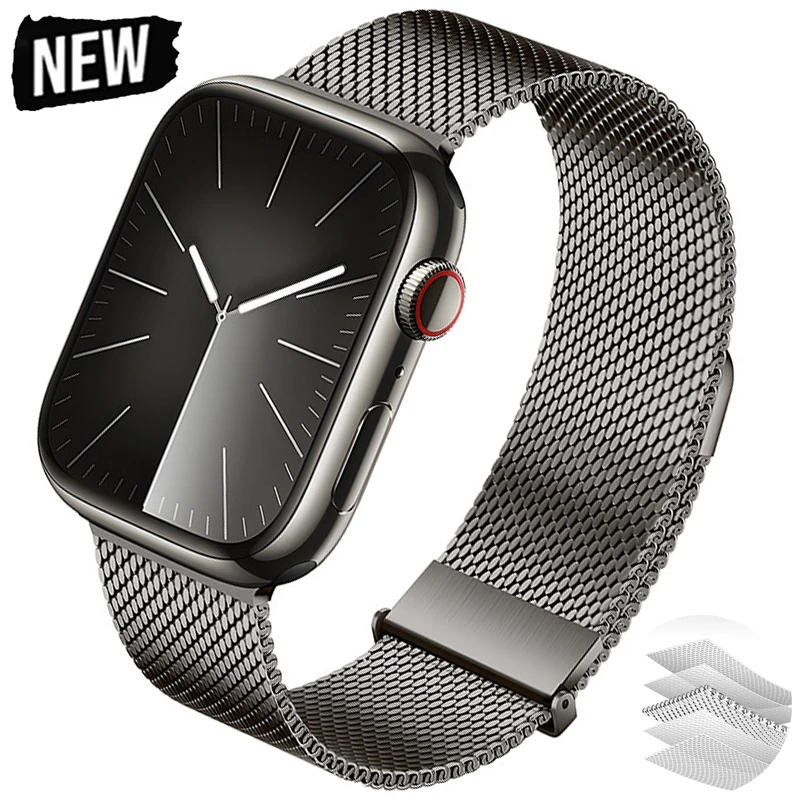 Magnetic Strap for Apple Watch Band Ultra 49mm 46mm 42mm Milanese Bracelet iWatch Series 10/11 9 8 7 6 5 4 SE/3 45/44/41/40mm
Magnetic Strap for Apple Watch Band Ultra 49mm 46mm 42mm Milanese Bracelet iWatch Series 10/11 9 8 7 6 5 4 SE/3 45/44/41/40mm