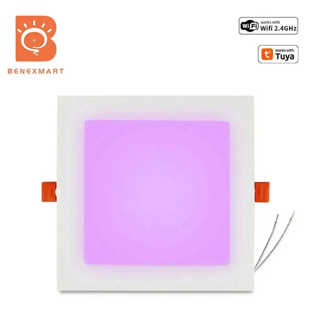 Benexmart Tuya WiFi 10W Led Smart Downlight RGBCW Recessed Ceiling Light with Square Panel Alexa Google Home Voice Control
Benexmart Tuya WiFi 10W Led Smart Downlight RGBCW Recessed Ceiling Light with Square Panel Alexa Google Home Voice Control