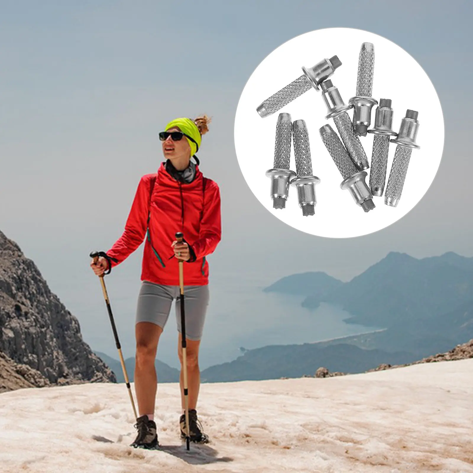 8 шт. сменных насадок для треккинговых палок из углеродистой стали с вольфрамом, универсальные резиновые аксессуары для походов и прогулок
8 шт. сменных насадок для треккинговых палок из углеродистой стали с вольфрамом, универсальные резиновые аксессуары для походов и прогулок