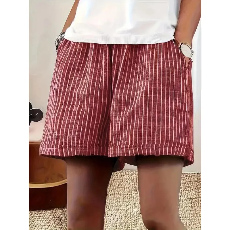 Casual Linen Stripe Shorts Men's Cotton Linen Pants Spring Seasonal Fashion Cross-Border Trade Short Shorts
Casual Linen Stripe Shorts Men's Cotton Linen Pants Spring Seasonal Fashion Cross-Border Trade Short Shorts